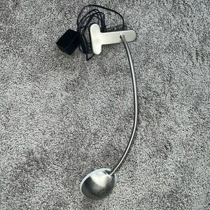 Stainless steel clip on circular desk lamp